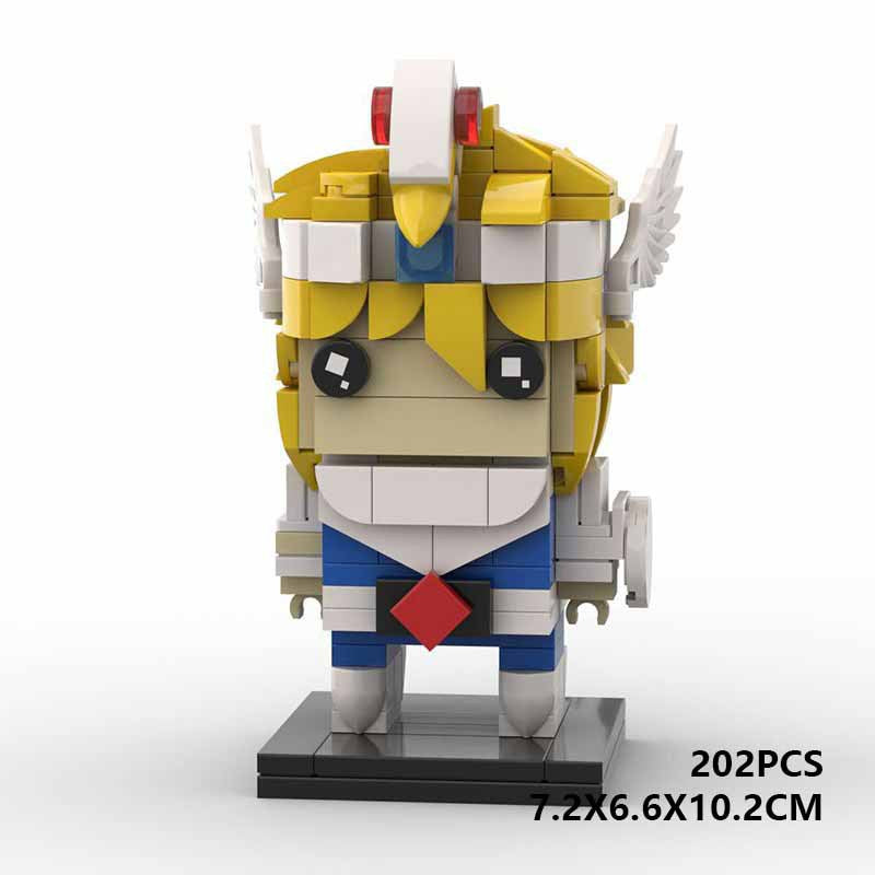 crystal saint brickheadz moc building set | saint seiya | moc-56820 - 2