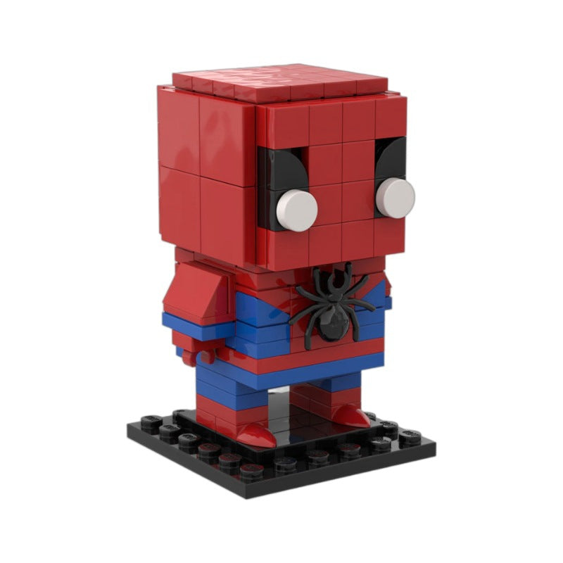 custom marvel spiderman brickheadz building set | marvel | moc-36264 - 2