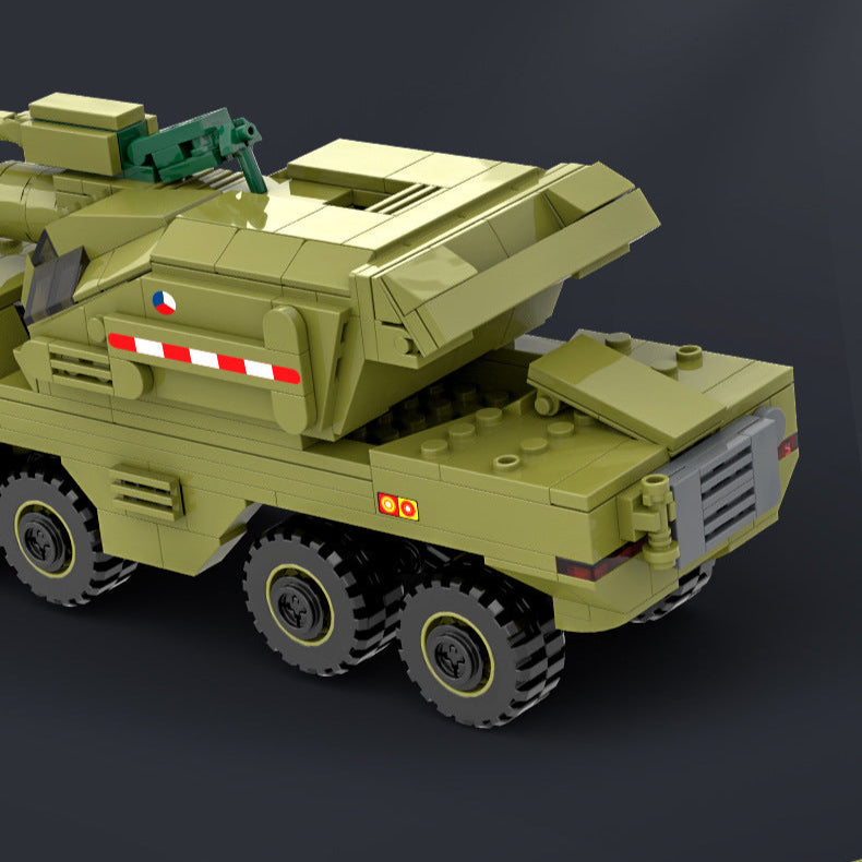 dana m2 self-propelled howitzer - building blocks set - wange bricks - 7