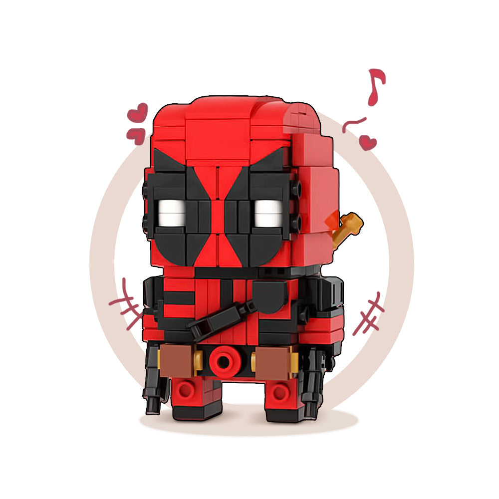 deadpool brickheadz lego moc | marvel | moc-158435 - 1
