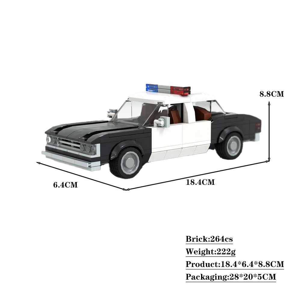 die hard 1979 lapd chevrolet impala police car building set | moc-22397 - 4