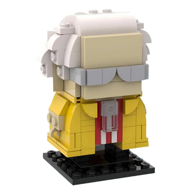 doc brown moc brickheadz | back to the future | moc-35792 - 1