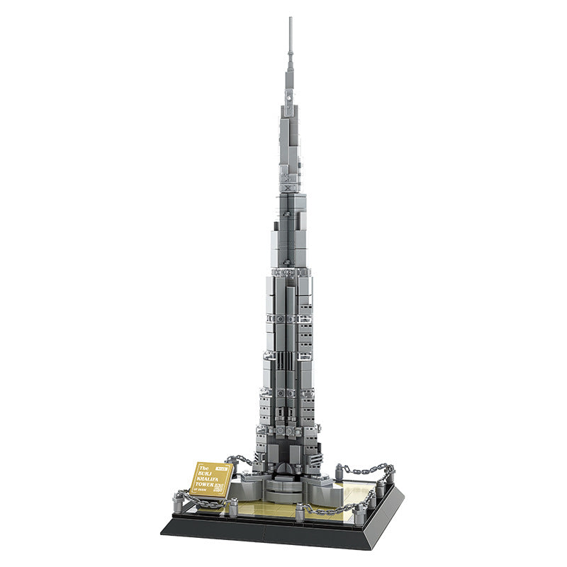 dubai burj khalifa building blocks set - united arab emirates - 555 pcs - 4