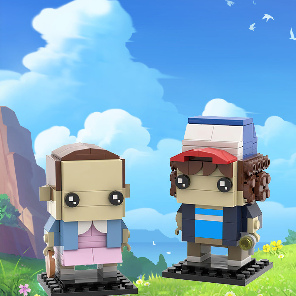 dustin & eleven brickheadz | stranger things | moc-26518 - 1