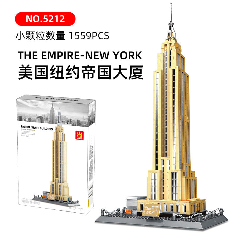 empire state building, new york, usa - building blocks set - wange bricks - 3