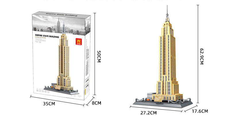 empire state building, new york, usa - building blocks set - wange bricks - 5