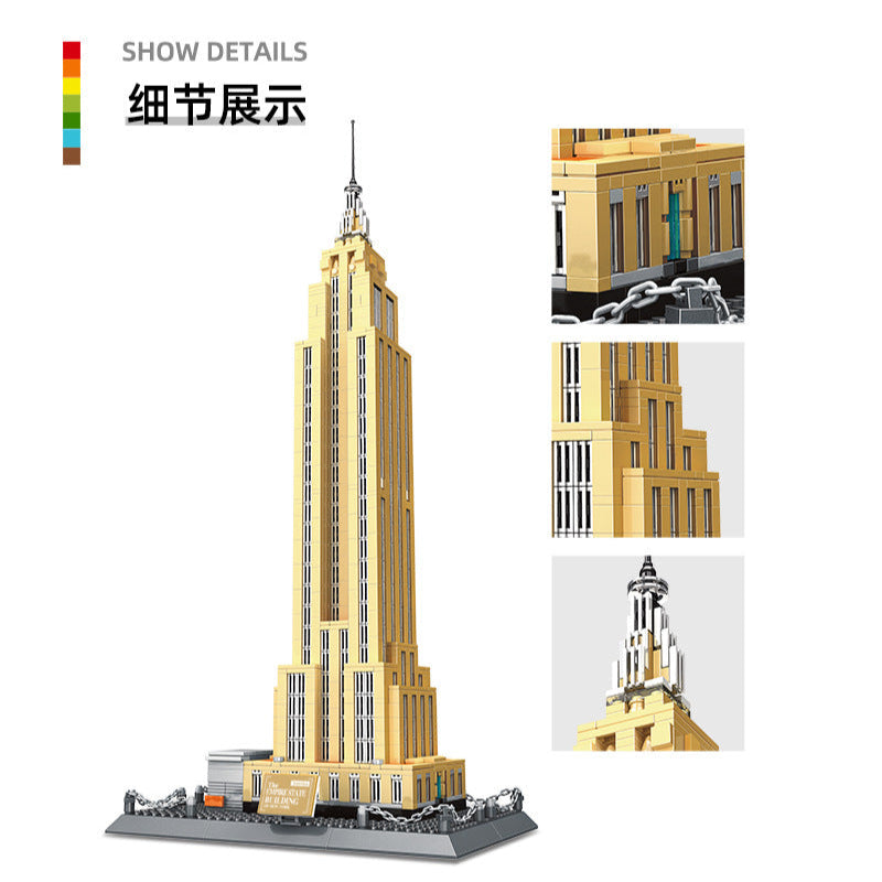 empire state building, new york, usa - building blocks set - wange bricks - 6
