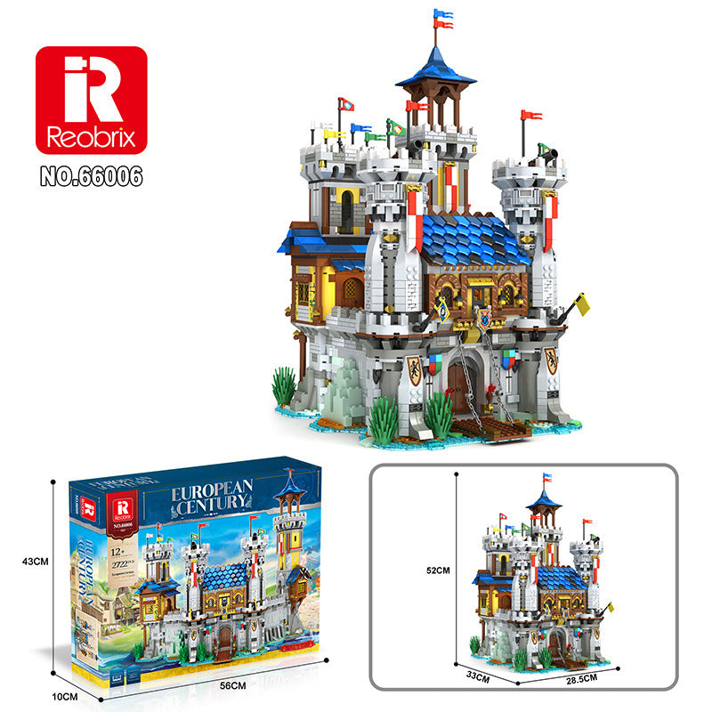 european century golden lion castle building blocks - reobrix 66006 - 6
