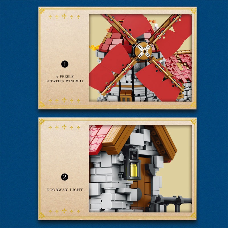 european century windmills town building blocks - reobrix 66014 - 2