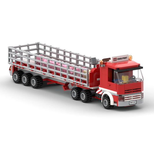farm transport truck & trailer building set | moc-87395 - 1