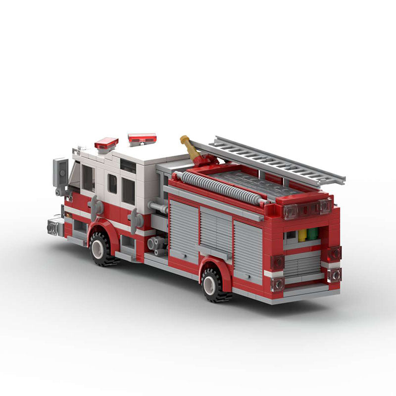 fire pump truck building set | moc-156284 - 4