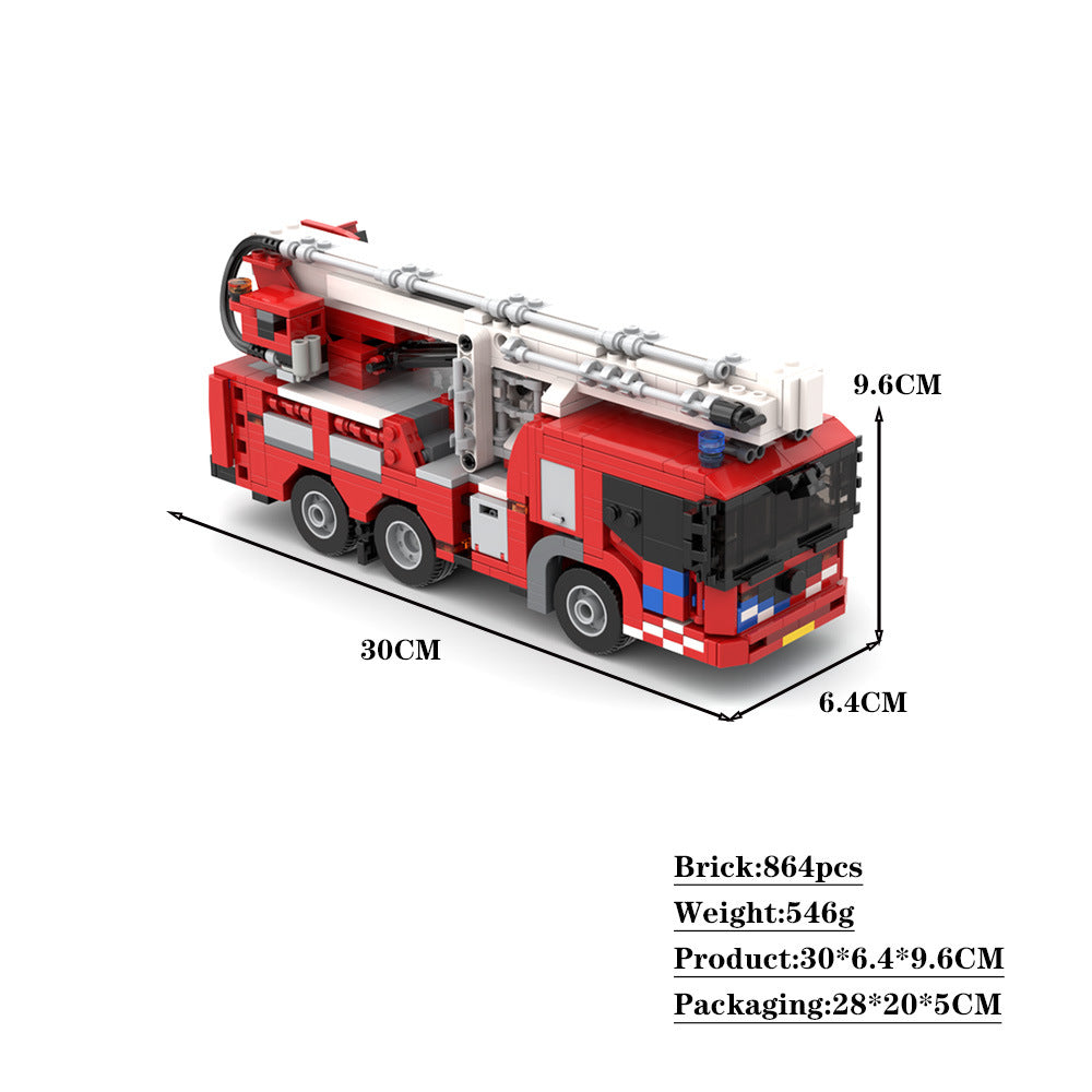 fire truck aerial platform elevator | mercedes-benz | moc-55291 - 4