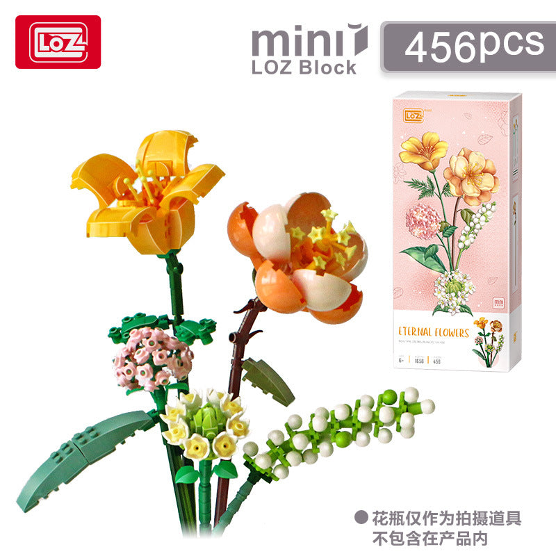 flower building blocks set - loz - 8