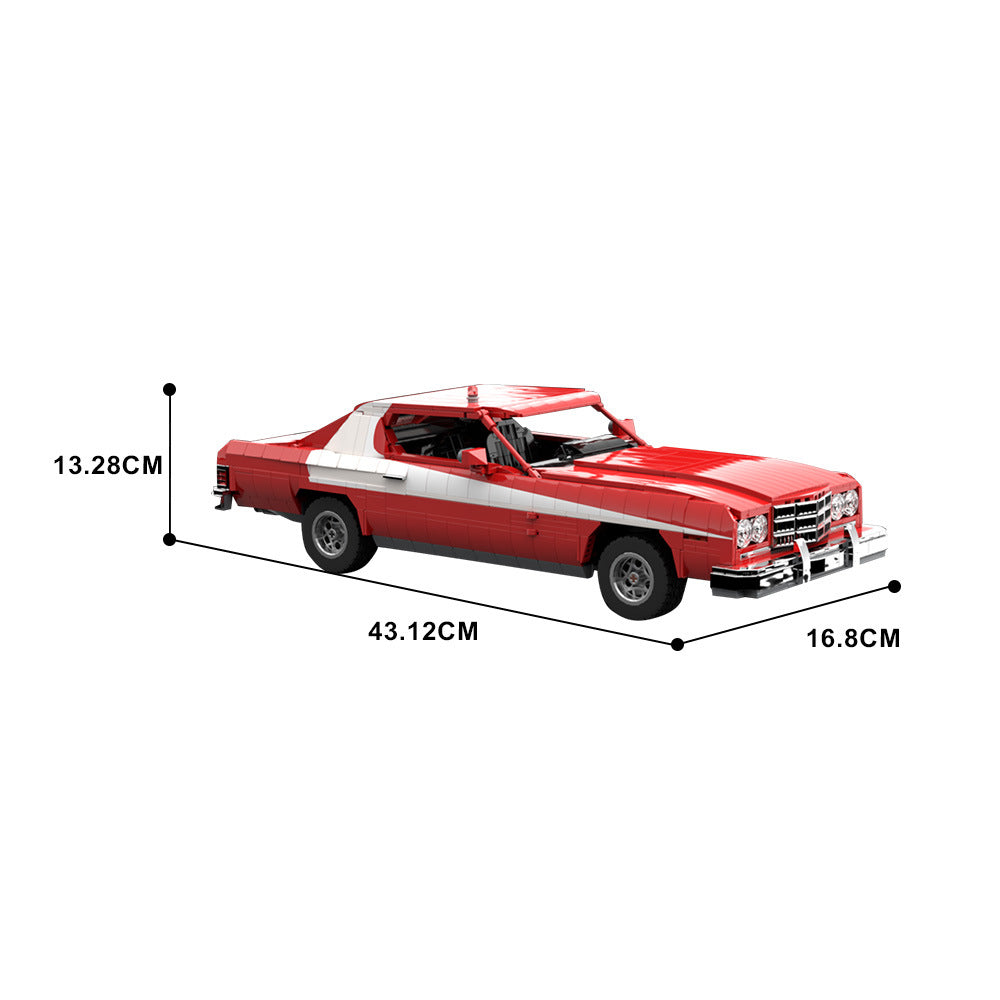 ford gran torino 1975 car building set | starsky & hutch | moc-99377 - 4