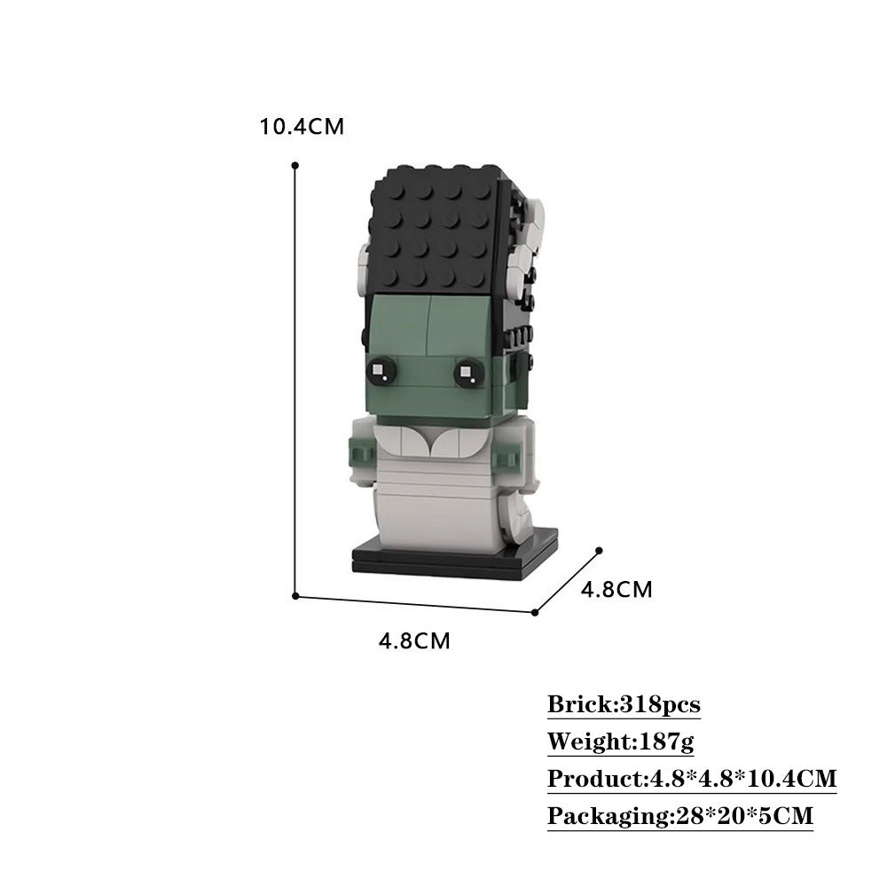 frankenstein & bride bundle brickheadz | moc-76263 - 4