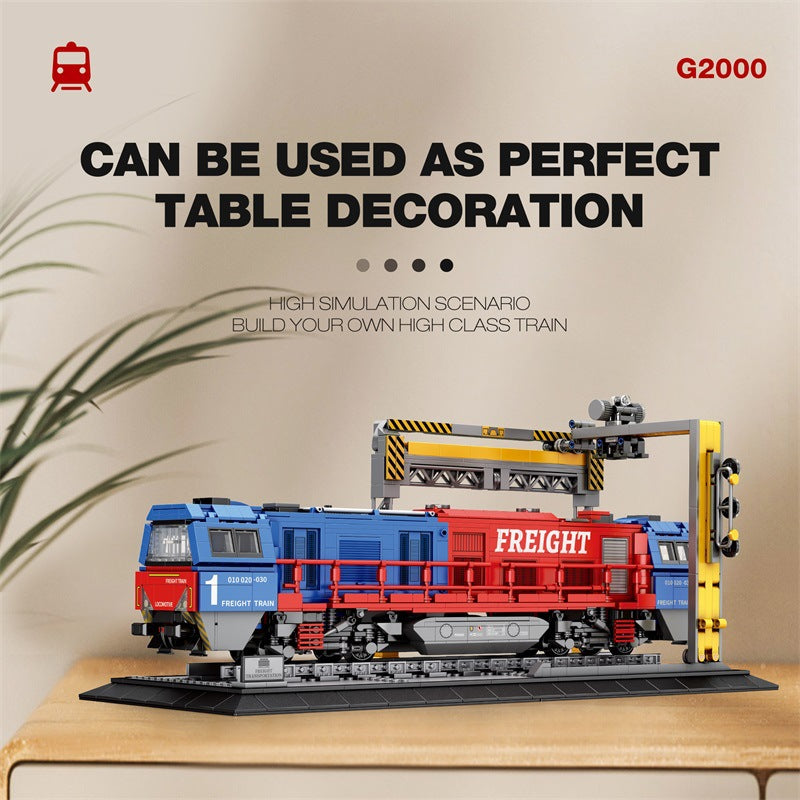 g2000 european cargo train building block set - reobrix 66021 - 2