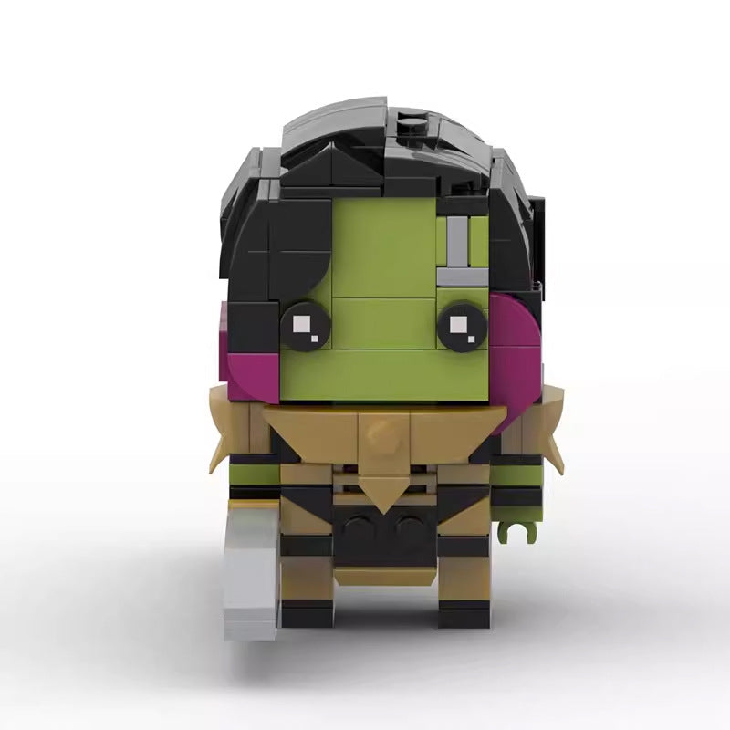 gamora brickheadz building set | marvel moc | lego-compatible - 2