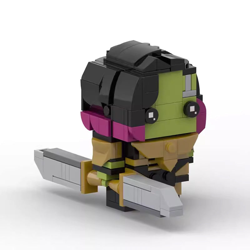 gamora brickheadz building set | marvel moc | lego-compatible - 4