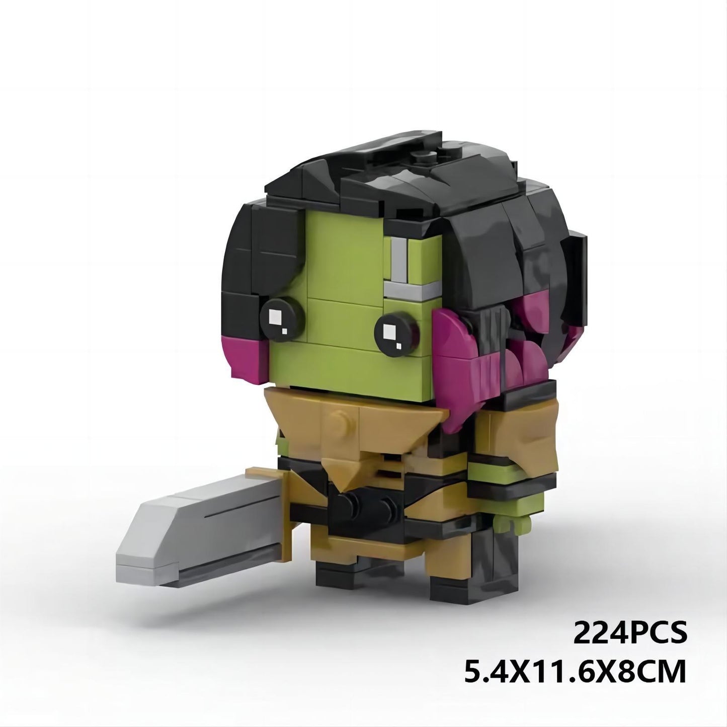 gamora brickheadz building set | marvel moc | lego-compatible - 6
