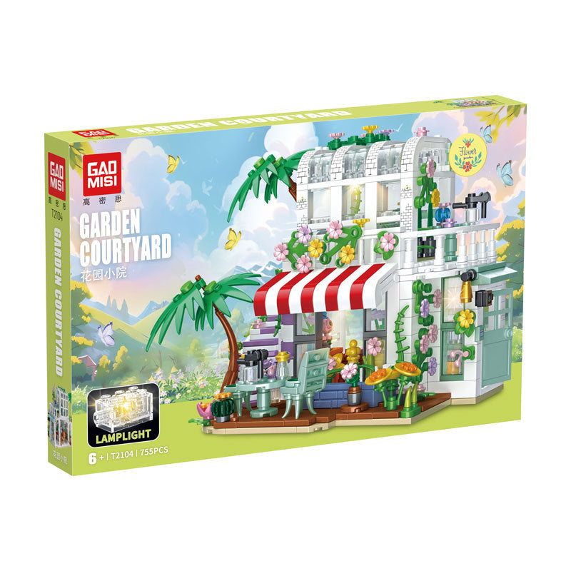 garden courtyard building blocks set 755 pcs - gaomisi - 2