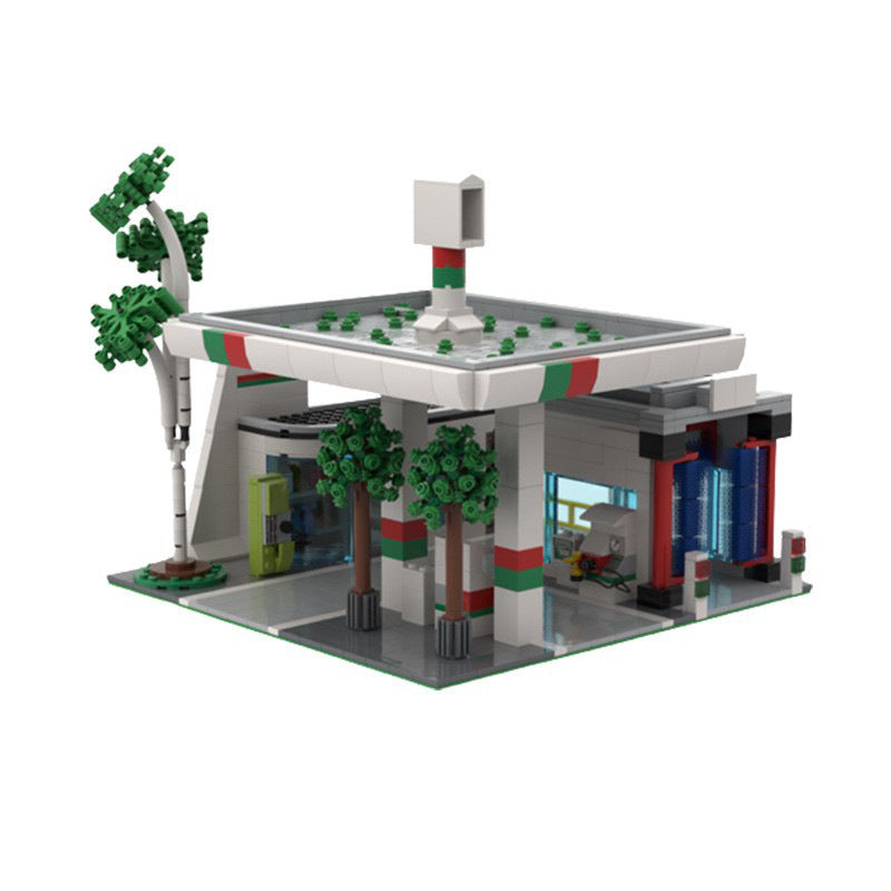 gas station building set | moc-104373 - 2