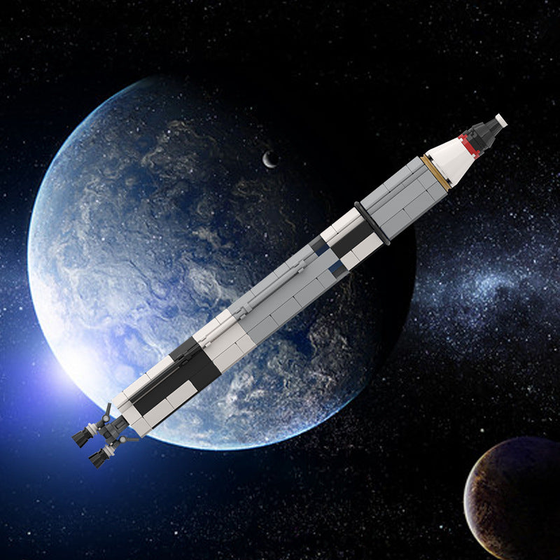 gemini titan rocket building set - saturn v scale | moc-34453 - 1