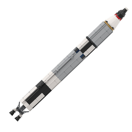 gemini titan rocket building set - saturn v scale | moc-34453 - 2