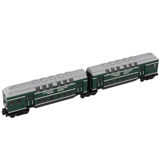 german doppelstockwagen train car vagon building set | moc-139977 - 1