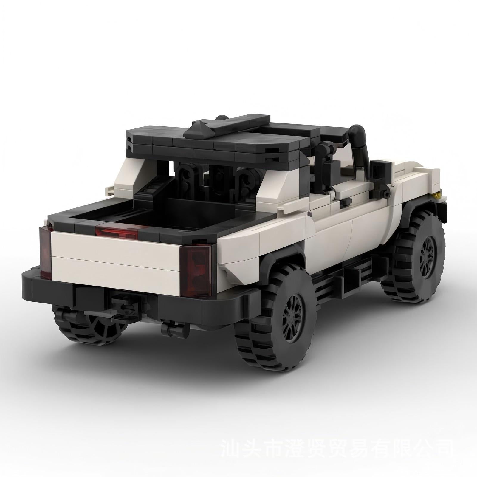 gmc hummer ev truck building set | white | moc-136452 - 2
