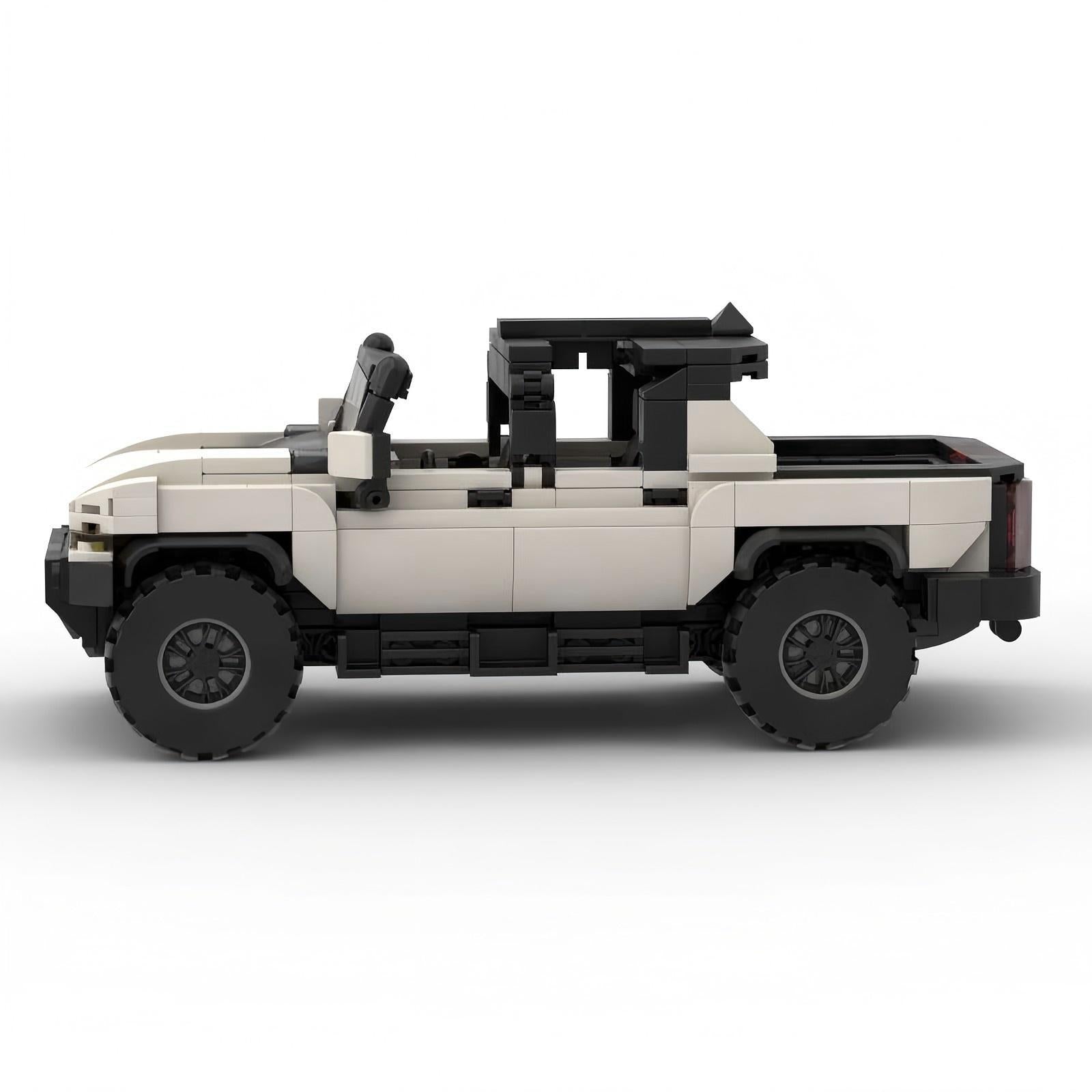 gmc hummer ev truck building set | white | moc-136452 - 3