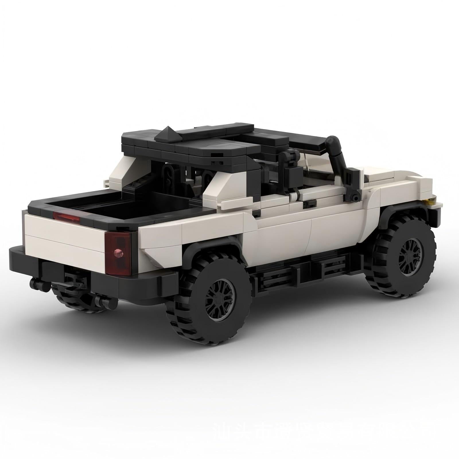gmc hummer ev truck building set | white | moc-136452 - 4