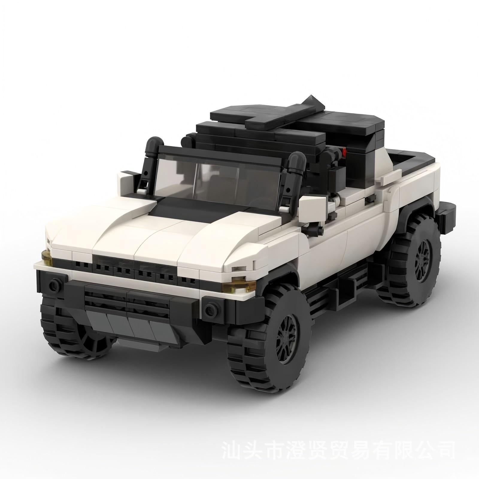 gmc hummer ev truck building set | white | moc-136452 - 5