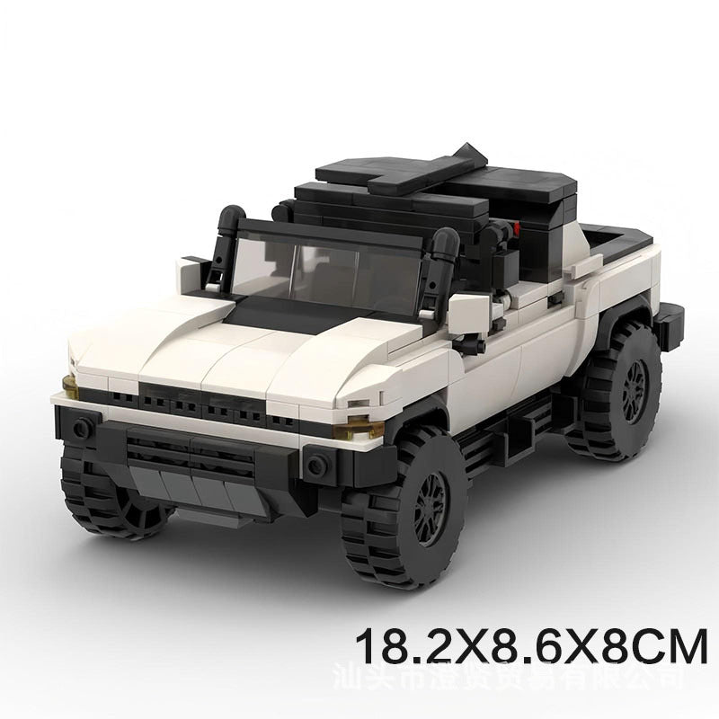 gmc hummer ev truck building set | white | moc-136452 - 6