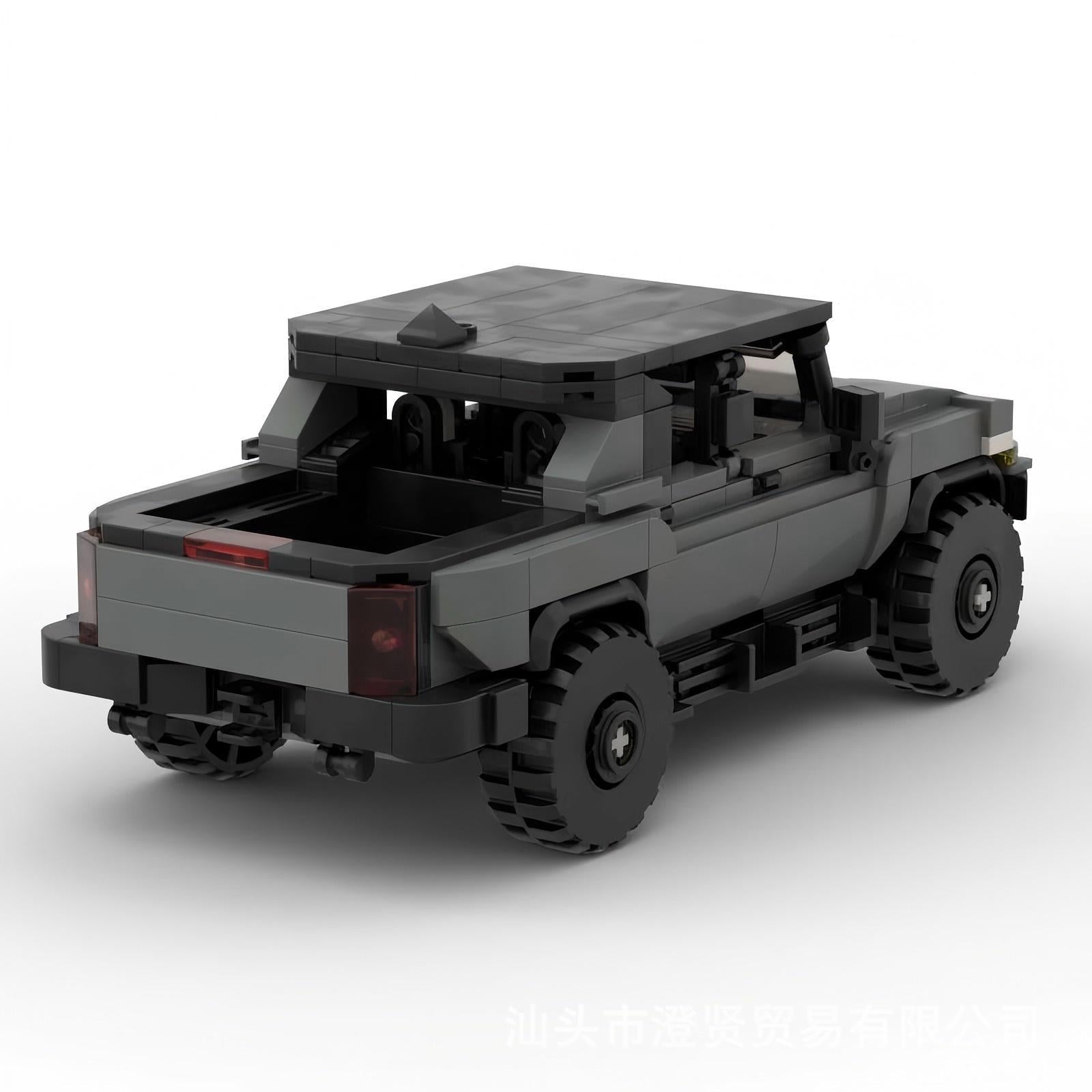 gmc hummer ev truck hard top building set | moc-149205 - 2