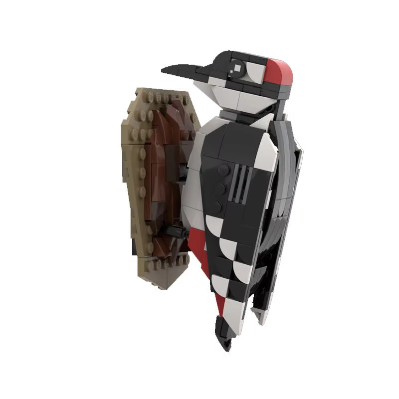 great spotted woodpecker building set | moc-172607 - 3