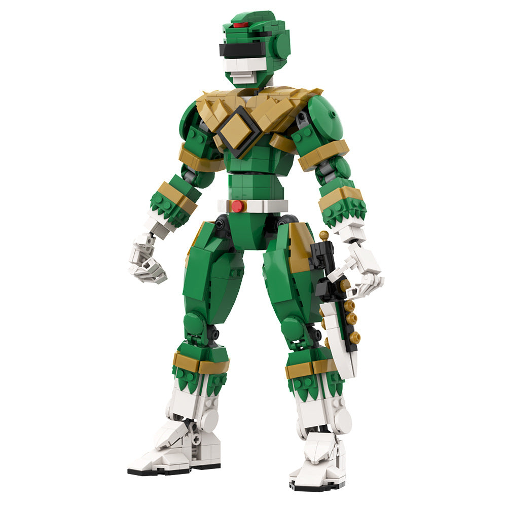 green ranger moc building set - power rangers - 2