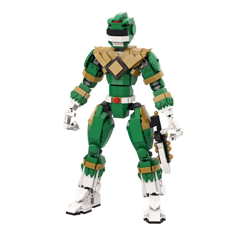 green ranger moc building set - power rangers - 5