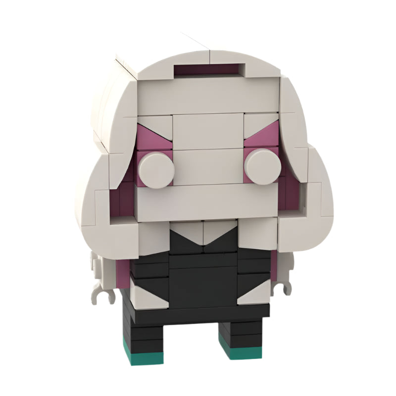 gwen moc brickheadz building set | spider-man | lego-compatible - 2