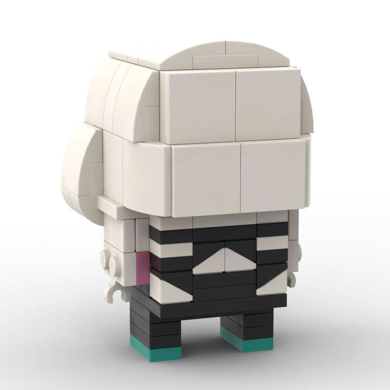 gwen moc brickheadz building set | spider-man | lego-compatible - 3