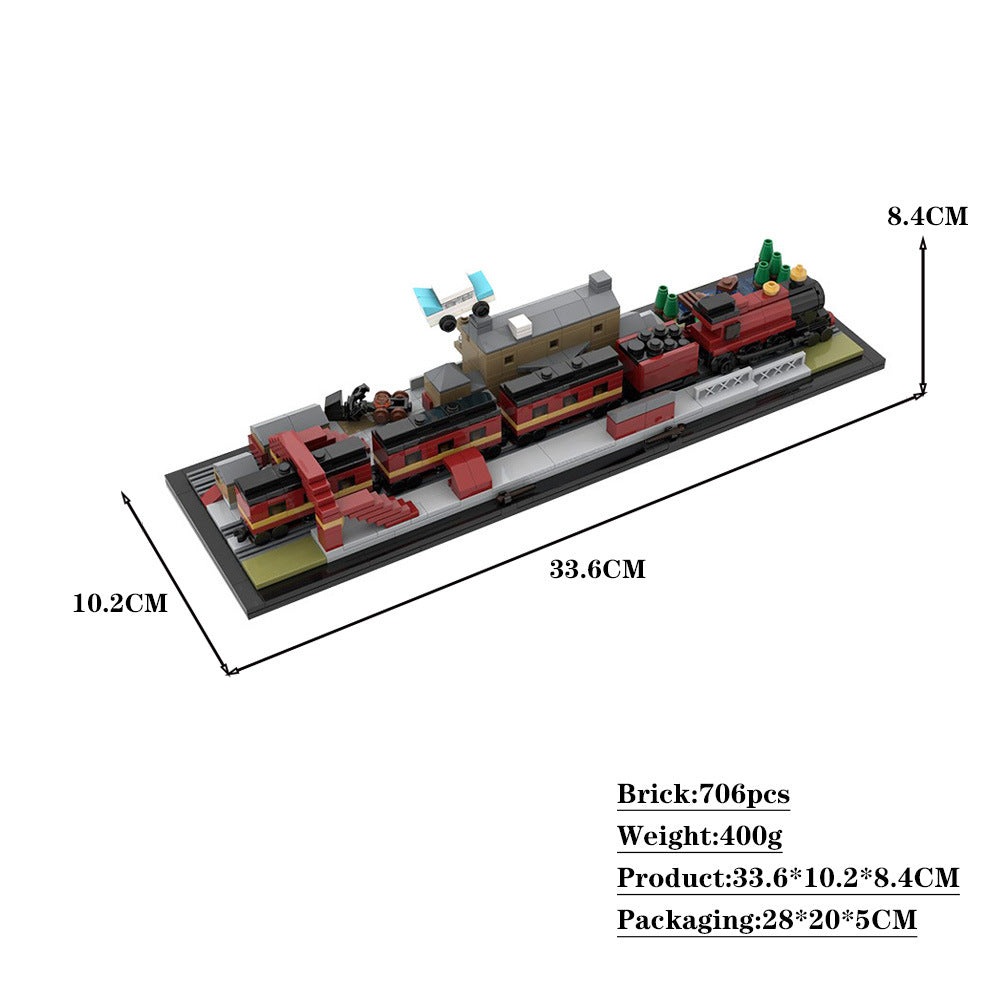 hօgwarts express and hogsmeade station building set | harry potter | moc-31632 - 4