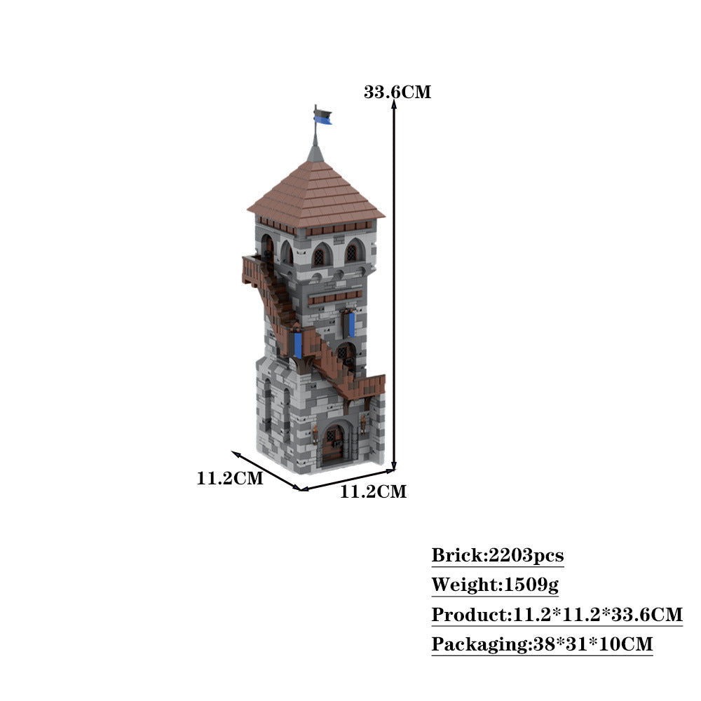 h08 owl tower for medieval castle building set | moc-131234 - 4