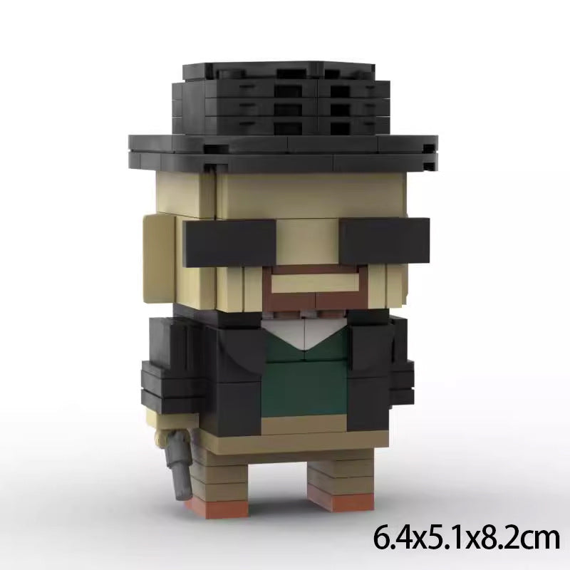 heisenberg brickheadz building set | breaking bad moc | lego-compatible - 1
