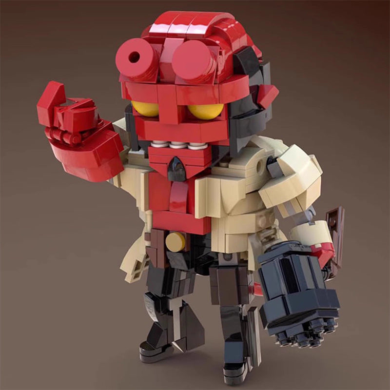 hellboy action figure building set | compatible with lego - 1