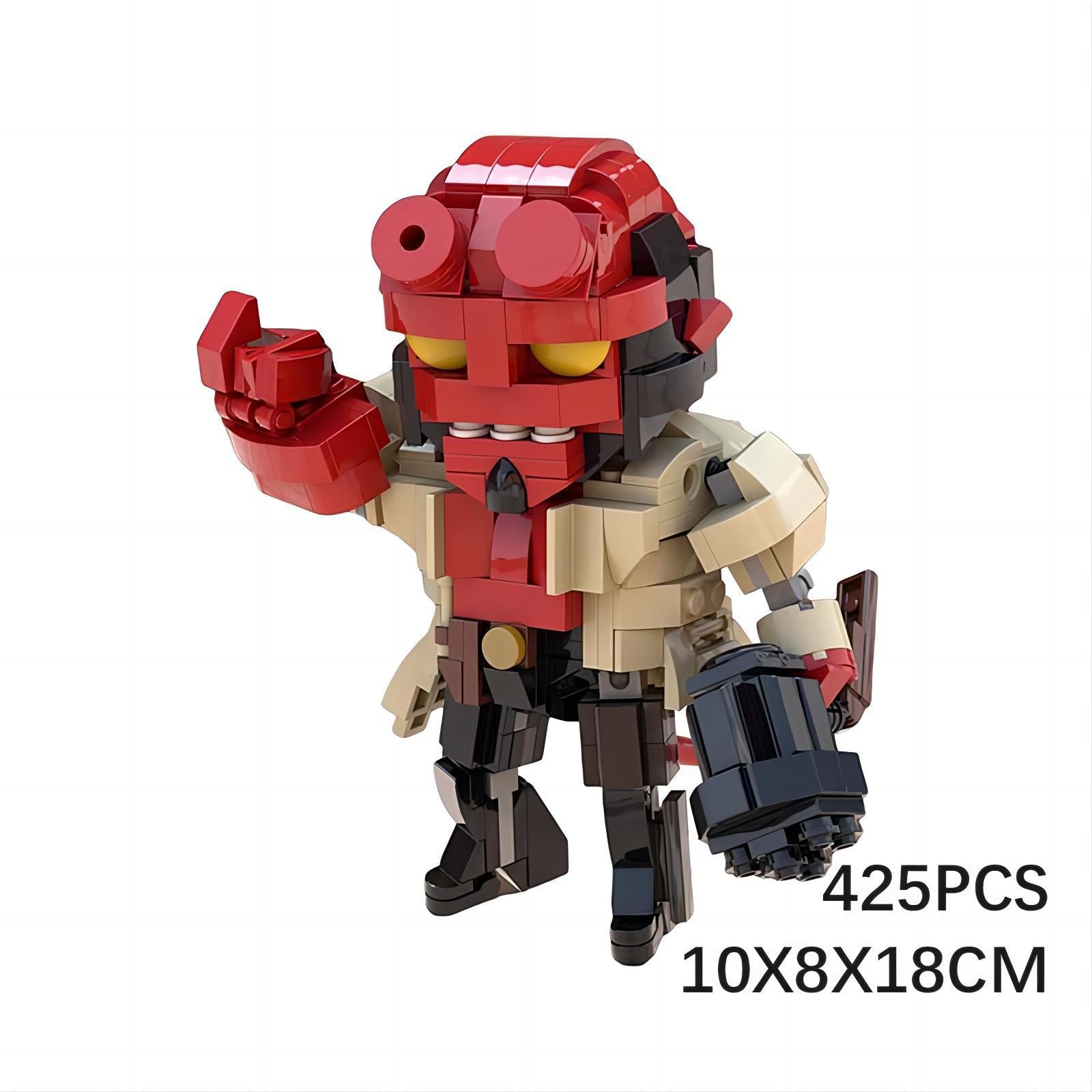 hellboy action figure building set | compatible with lego - 6