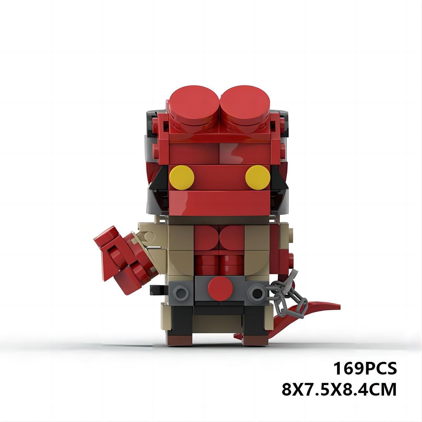 hellboy brickheadz moc building set | lego-compatible toy - 6