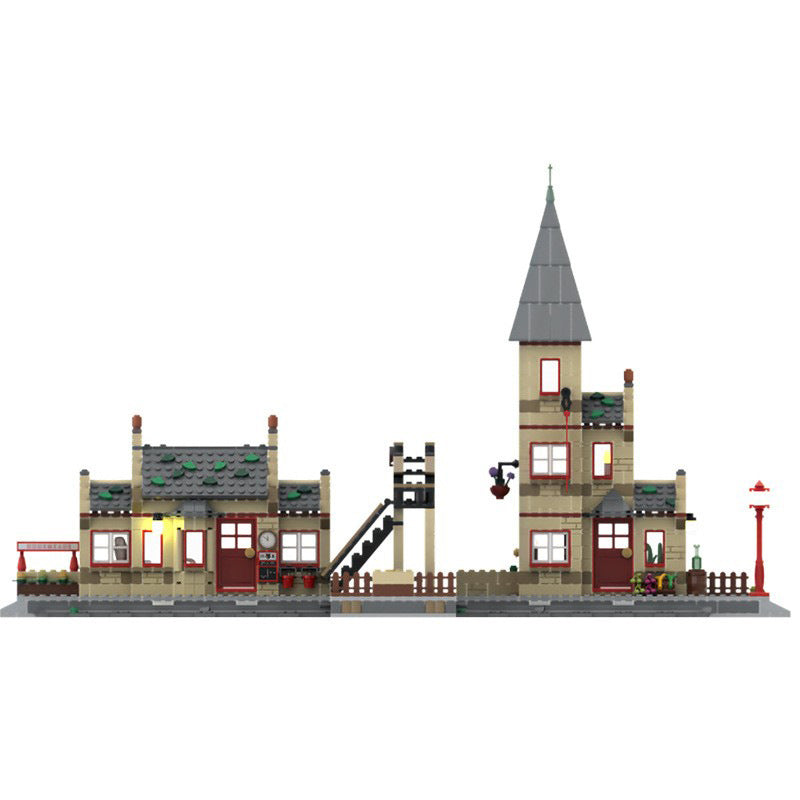 hogsmeade station massive extension building set | moc-156778 - 4