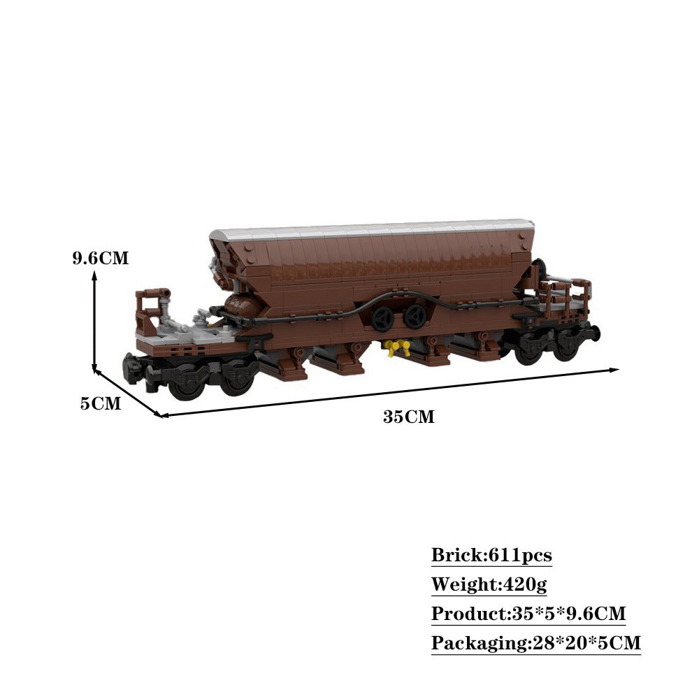 hopper wagon brown building set | tanoos 896 | moc-123192 - 3