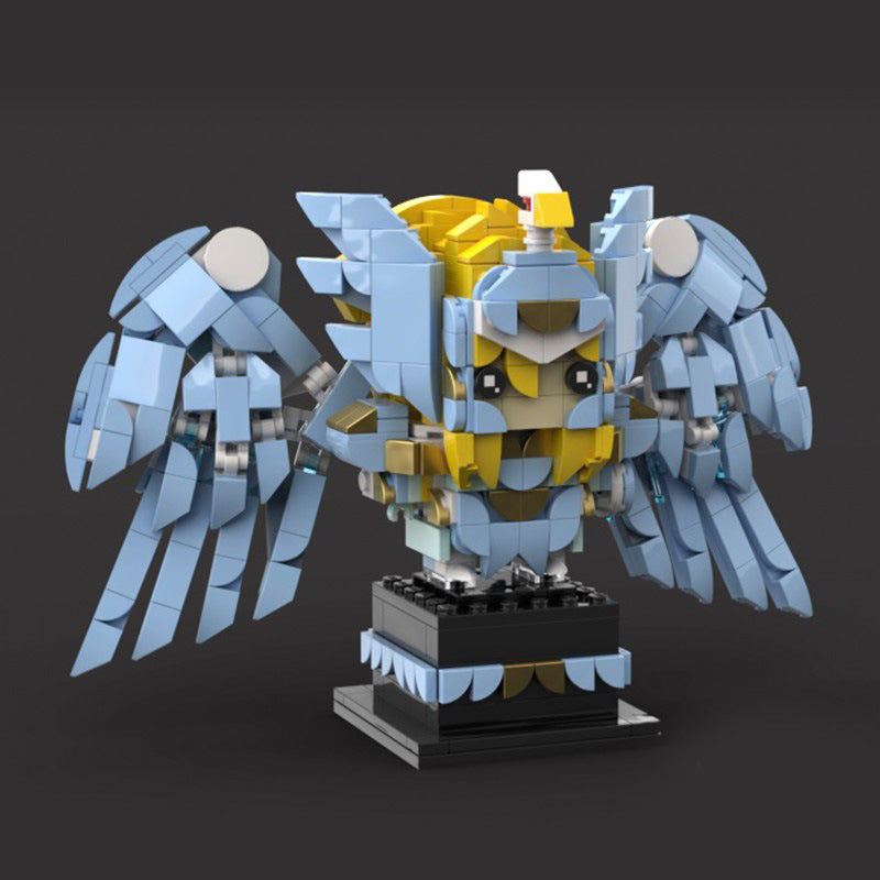 hyoga god cloth brickheadz building set | saint seiya | moc-105350 - 3