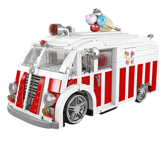 ice cream truck building set - 1078 pcs | mouldking 10039 - 6