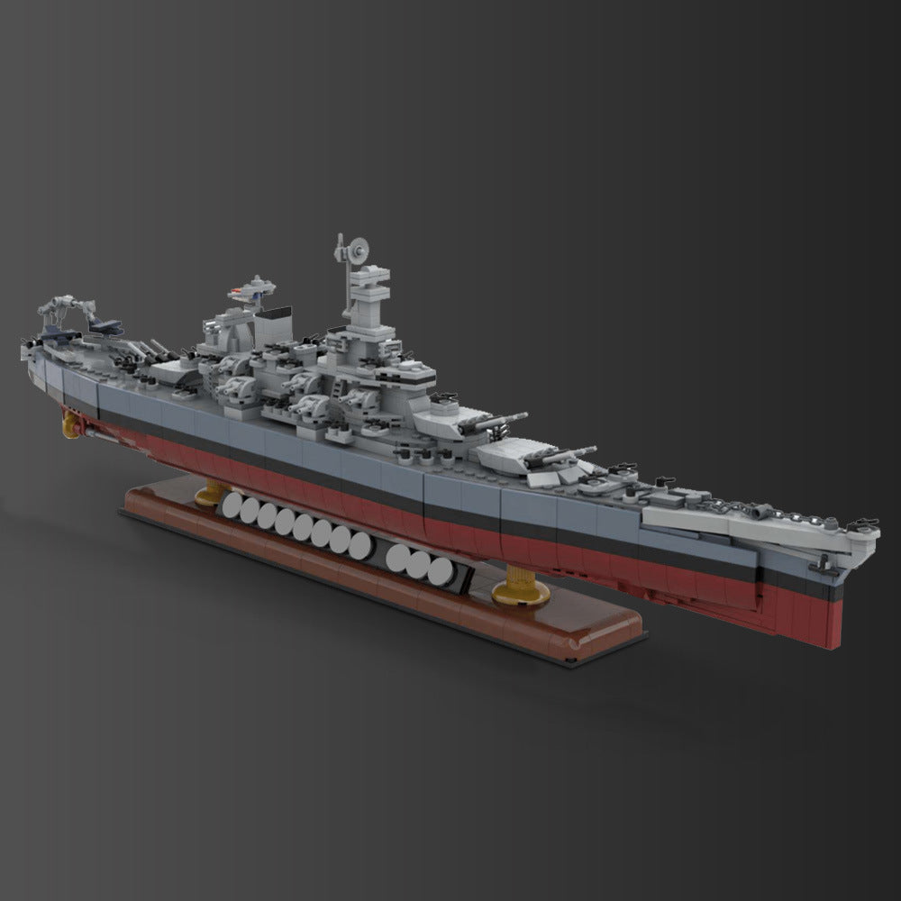 iowa class battleship uss missouri building set | moc-202011 - 1